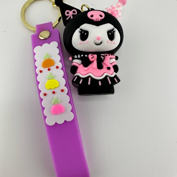 Kuromi Fancy Dress Keychain - New with strap - Picture 2 of 5